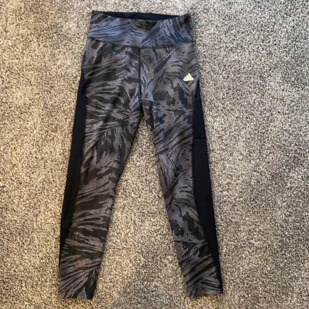 Adidas Black Print Aeroready Leggings